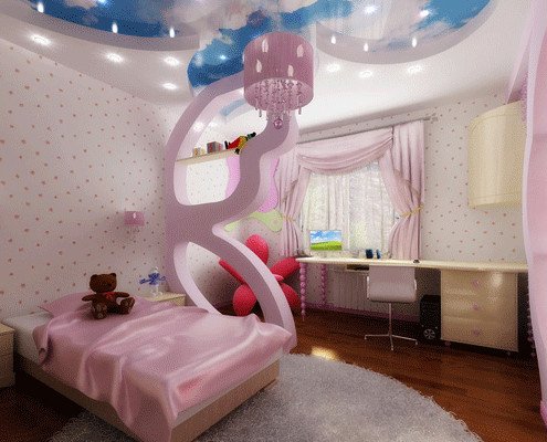 Дизайн проект детской комнаты для девочки