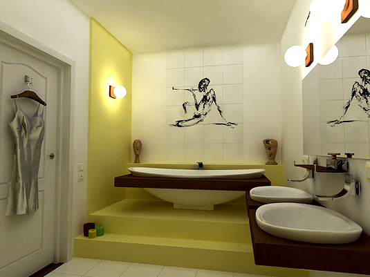 дизайн ванной комнаты в однокомнатной квартире